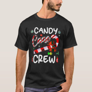 T-shirt Sucre de canne Crew Funny Christmas Candy Lover X