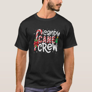T-shirt Sucre de canne Crew Funny Christmas Candy Lover Xm
