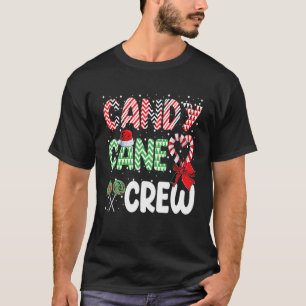 T-shirt Sucre de canne Crew Funny Christmas Sweet Candy Jo