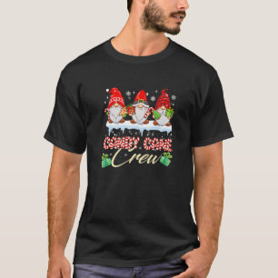 T-shirt Sucre de canne Crew Funny Gnome Famille Noël Joyeu