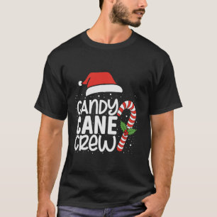 T-shirt Sucre de canne Crew Funny Matching Christmas Candy