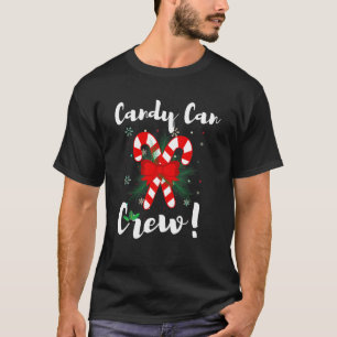 T-shirt Sucre de canne Crew Noël bonbons Amour Corresponda