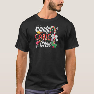 T-shirt Sucre de canne Crew Père Noël Noël 2022 Drôle cade