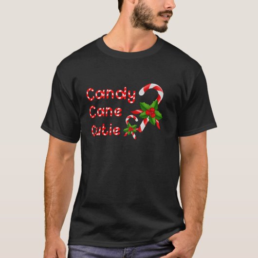 T-shirt Sucre de canne Cutie Funny Noël Stocker Stuffer (Devant)