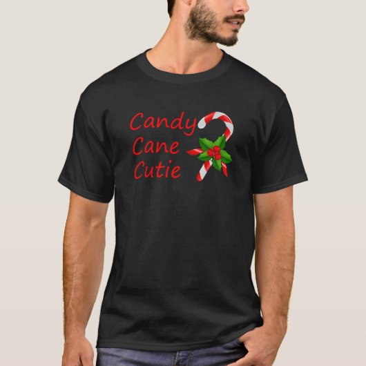 T-shirt Sucre de canne Cutie Funny Noël Stocker Stuffer (Devant)