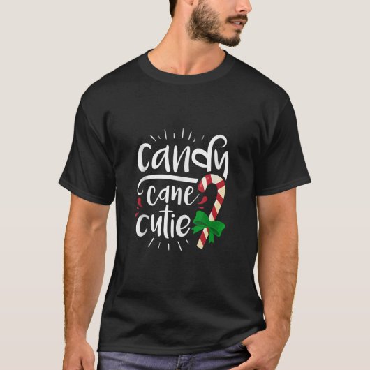 T-shirt Sucre de canne Cutie Noël Stocker Stuffer Cadeau F (Devant)
