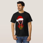 T-shirt Sucre de canne de Noël à la menthe rouge (Devant entier)