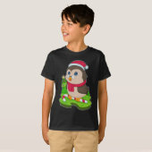 T-shirt Sucre de canne de Noël de hibou (Devant entier)