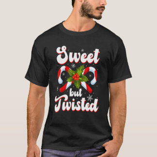 T-shirt Sucre de canne doux mais tordu drôle Noël
