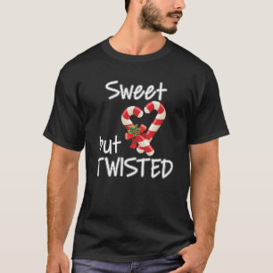 T-shirt Sucre de canne doux mais tordu Joyeux Noël Noël No
