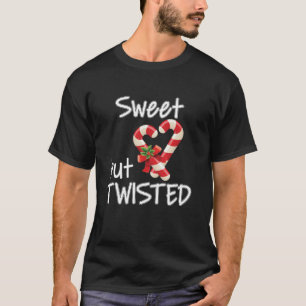 T-shirt Sucre de canne doux mais tordu Joyeux Noël Noël No