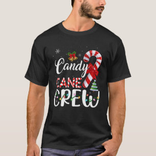 T-shirt Sucre de canne Éclairage de Noël Candy Funny Noël