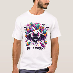 T-shirt Sucré et Éffrayant Chauffe Éffrayante Halloween
