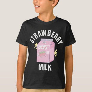 T-shirt Sucré Lait de fraise Cool Fruit Berry Dessert