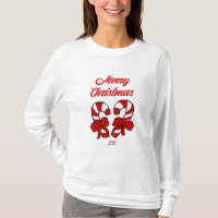 Sucres de canne de Noël Chemise à manches longues