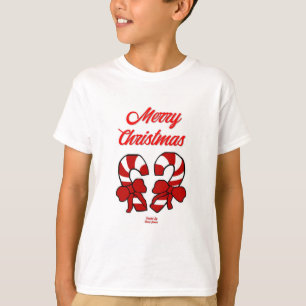 T-shirt Sucres de canne de Noël Garçons Blanc Basic T Chem