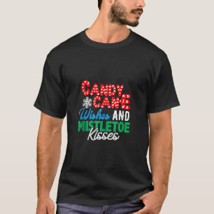 T-shirt Sucres de canne et Mistletoe Kisses Noël P