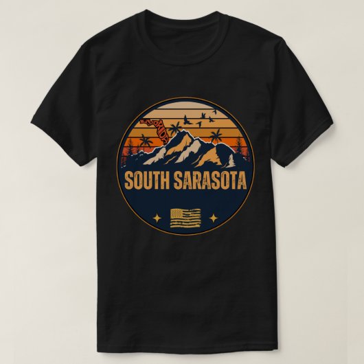 T-shirt Sud de Sarasota, Floride (Design devant)