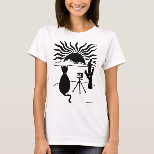 T-shirt Sud-ouest de photographe de chat (Devant)