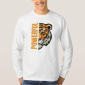 T-shirt Sudadera con dibujo de Tigre y palabra Powerful (Devant)