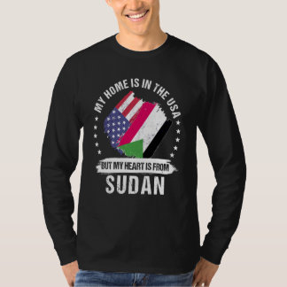T-shirt Sudanese American Patriot Grown Proud My Heart is 