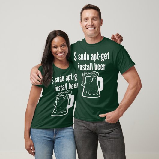 T-shirt Sudo Apt Obtenir Installer Bière Linu Beer Lover D (Unisexe)