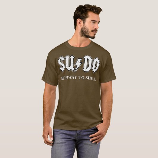 T-shirt Sudo Highway to Shell Programmer Linux (Devant entier)