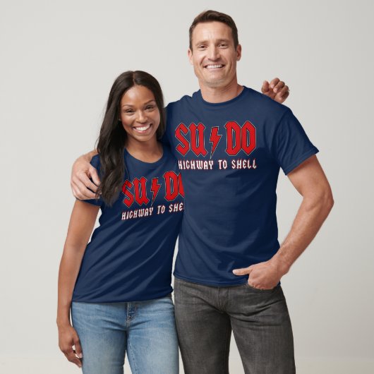 T-shirt Sudo Highway to Shell ubuntu linu superutilisateur (Unisexe)