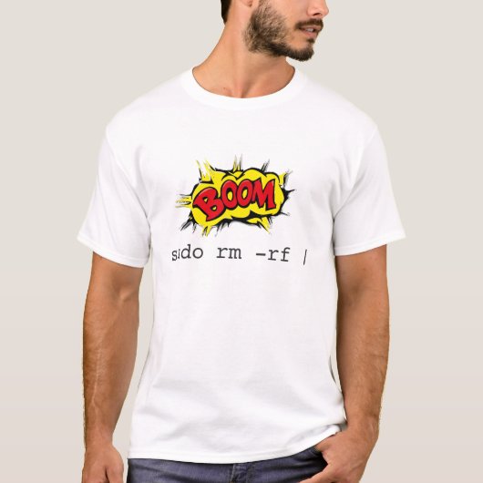 T-shirt Sudo RM RF pour Hommes Femmes Commande Linux (Devant)