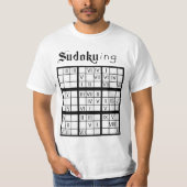 T-shirt Sudoku avec des chiffres romains - Puzzle avec une (Devant)