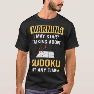 T-shirt Sudoku d'avertissement drôle