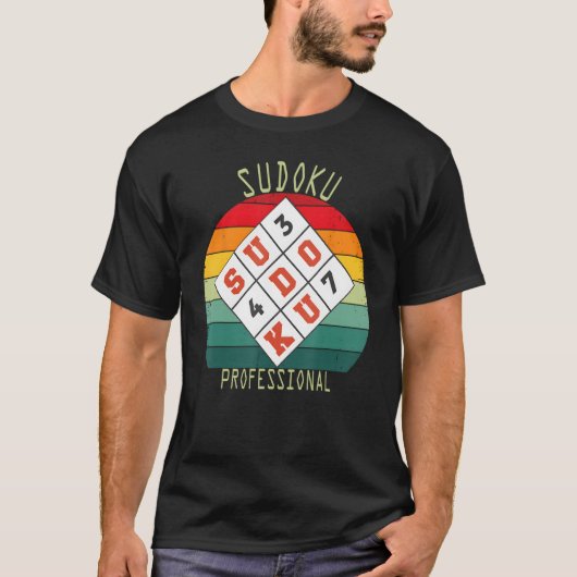 T-shirt Sudoku Professional Puzzle amusant (Devant)