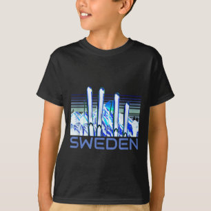 T-shirt Suède accessoires de ski rétro ski suédois