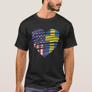 T-shirt Suède American Gros Coeur USA Patriot Heritage M
