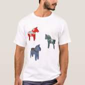 T-shirt Suède Dala Horse Dalecarlian suédois (Devant)