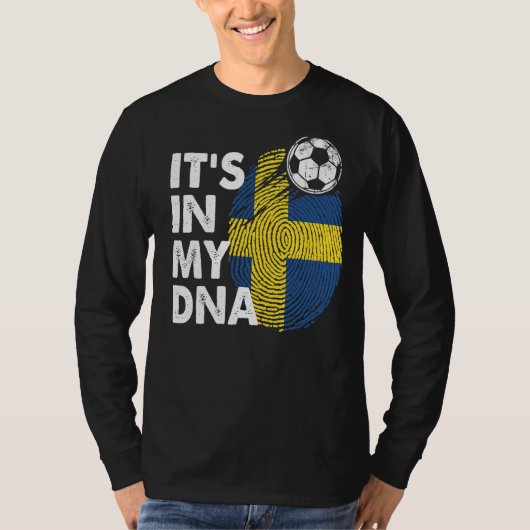 T-shirt Suède Dans Mon Adn Suède Drapeau Équipe Suède (Devant)