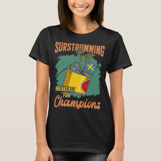 T-shirt Suède Spécialité suédoise de poisson Surstromming (Devant)