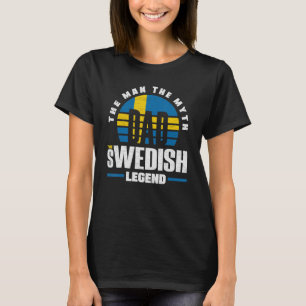 T-shirt Suède Suède Suède père drapeau