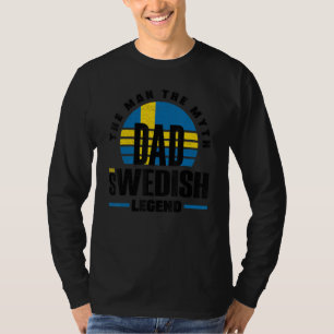 T-shirt Suède Suédois Drapeau de la Suède Père