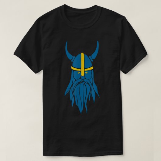 T-shirt Suède Viking Casque avec cornes Scandinavi (Design devant)