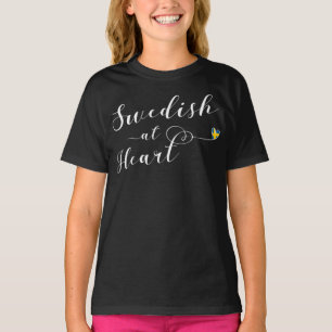 T-shirt Suédois Au Coeur Tee - shirt, Suède