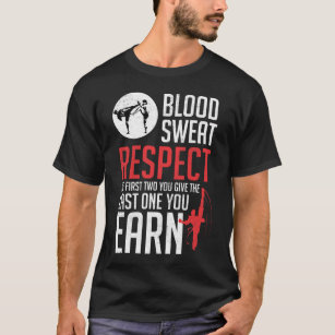 T-shirt Sueur de sang Respecter le hapkido taekwondo karat