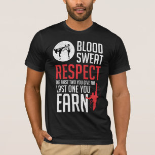 T-shirt Sueur de sang Respecter le hapkido taekwondo karat