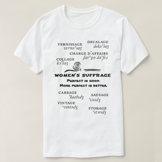 T-shirt Suffrage féminin (Design devant)