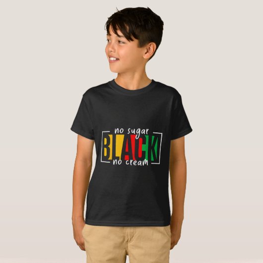 T-shirt Sugar Black No Cream JunetDix Black History Mont (Devant entier)