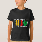 T-shirt Sugar Black No Cream JunetDix Black History Mont (Devant)