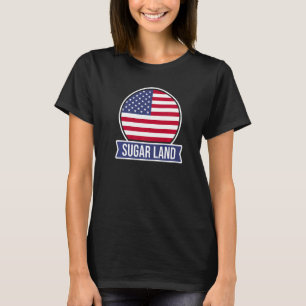T-shirt Sugar Land USA Amérique nom de la place US drapeau