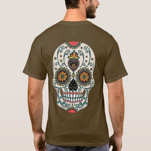 T-shirt Sugar Love Skull Dia De Los Muertos Jour de la mor (Dos)