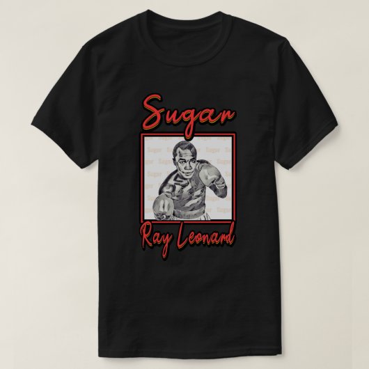 T-shirt Sugar Ray Leonard White (Design devant)