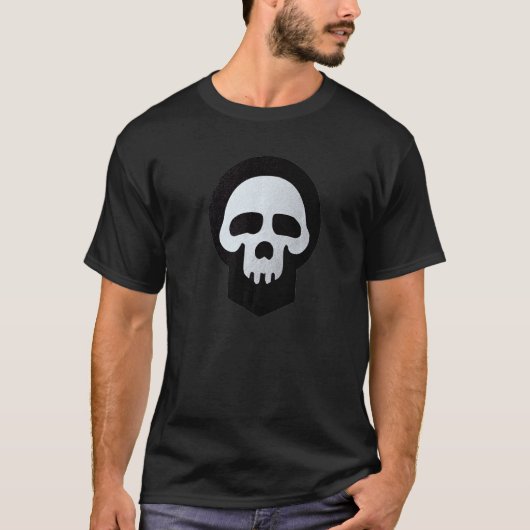 T-shirt Sugar Skull Hand Illustration Simple Drawn Calaver (Devant)